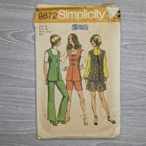 Vintage 1972 Simplicity 9872 Misses' 7 Piece Outfit Pattern Size 12